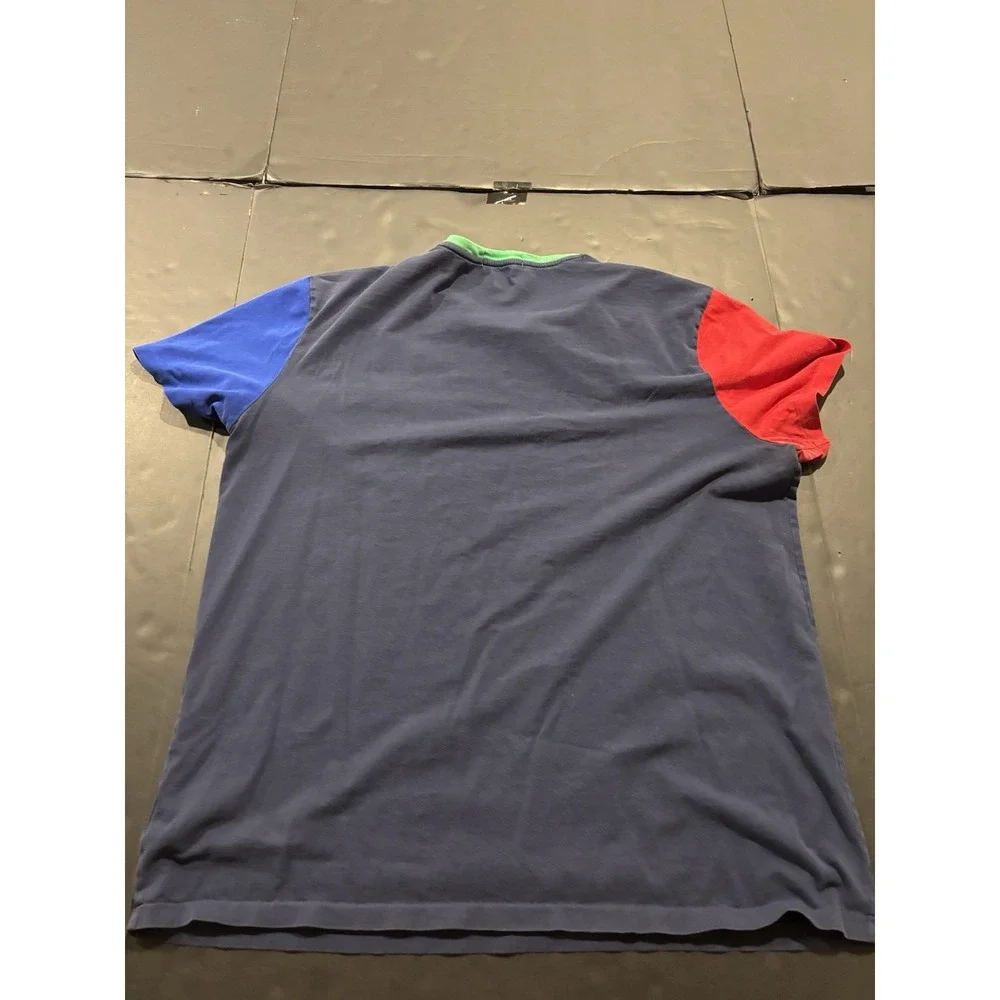 Polo Ralph Lauren Colorblock Pocket T-Shirt Navy Red Blue Yellow Large